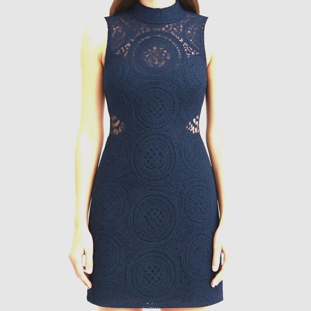 Blue Wren Black Lace Dress - Size Medium